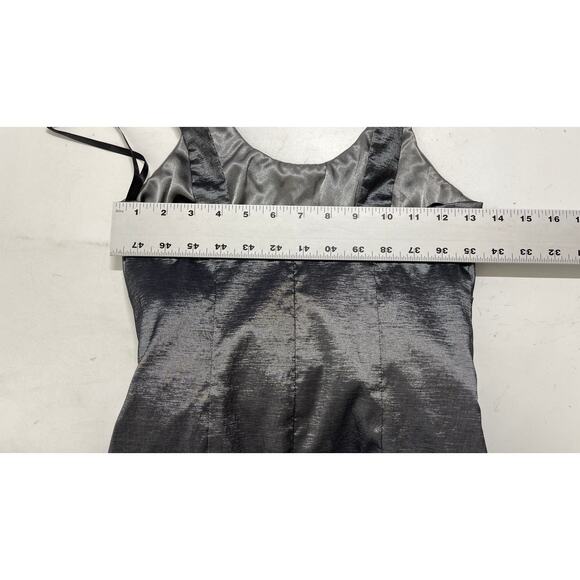 Y2K Jessica McClintocks Cocktail Dress Size 6 Petite Silver Studded HOCO Prom - Picture 7 of 7